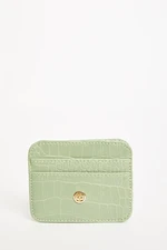 DEFACTO Women's Faux Leather Croco Card Holder