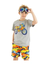 mshb&g Motorcycle Camouflage Boys T-shirt Shorts Set