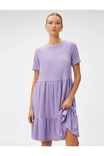 Koton Short Dress Layered Short Sleeves Crewneck