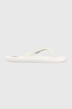 Žabky Calvin Klein Jeans BEACH SANDAL AOP pánske, čierna farba, YM0YM00656