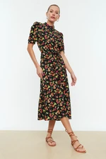 Dámské šaty Trendyol MultiColored BeltEd Shirt Dress