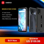 UMIDIGI BISON X10S X10G IP68/IP69K Android 11 Waterproof Rugged Phone 6.53" HD+ 4GB+32GB 16MP 6150mAh Battery Smartphone