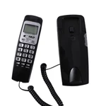 B666 Mini Corded Telephone with Adjustable Ringtones and LCD Display Redialing for Elderly and Children