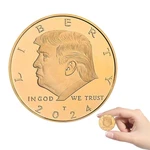 Trump Commemorative Coin 2024 President Of US Souvenir Save America Again Supporters Challenge Coin Gold Plated Coin Gift