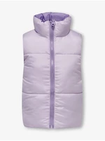 Purple girly double-sided quilted vest ONLY Ricky - Girls