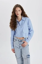 DEFACTO Oversize Fit Striped Poplin Long Sleeve Shirt