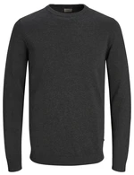 Jack&Jones Pánský svetr JJEBASIC 12137190 Dark Grey Melange M