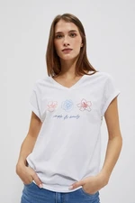 WOMEN'S T-SHIRT L-TS-4037 WHITE