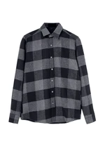 Trendyol Black Regular Fit Winter Checkered Lumberjack Shirt