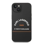 Zadní kryt Karl Lagerfeld Rue St Guillaume pro Apple iPhone 14 Plus, černá