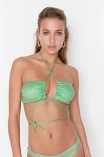 Trendyol Green Tie detailný top bikín