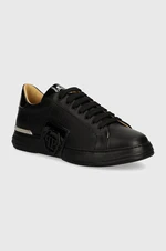 Kožené sneakers boty Philipp Plein Hexagon Phantom Kicks černá barva, USC0565 PLE025N 0202