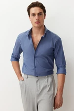 Trendyol Blue Slim Fit Summer Shirt