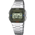 Casio chronografické náramkové hodinky A163WA-1QES (d x š x v) 36.8 x 33 x 9.1 mm strieborná Materiál puzdra=nerezová oc