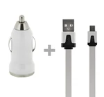 4-OK autós töltő + Adatkábel USB, 1 AMP, white