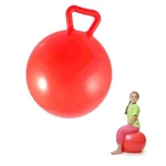 Gyerek fitnesz labda fogantyúval, piros, 45 cm