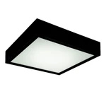 Čierne štvorcové stropné svietidlo Lamkur Plafond, 37,5 x 37,5 cm