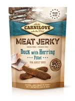 Carnilove Jerky Kačací Filet so Sleďom 100g