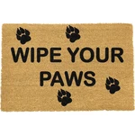 Rohožka z prírodného kokosového vlákna Artsy Doormats Wipe Your Paws, 40 x 60 cm