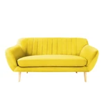 Žltá zamatová pohovka Mazzini Sofas Sardaigne, 158 cm