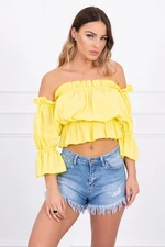 Yellow shoulder blouse