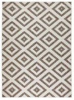 Kusový koberec Twin-Wendeteppiche 103133 braun creme-80x150