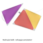 Moduláris smart megvilágítás Nanoleaf Shapes Triangels kiterjesztés csomagolás, 3 panel