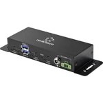 Renkforce RF-4679566 2 + 2 port #####USB 3.0-Hub kovový ukazovateľ, pre montáž na stenu čierna