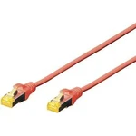 Síťový kabel RJ45 Digitus DK-1644-A-010/R, CAT 6A, S/FTP, 1.00 m, červená