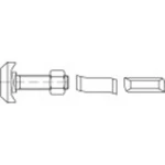 Šroub s T hlavou 161537, N/A, M16, 80 mm, ocel, 25 ks