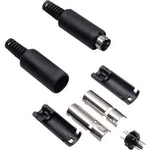 Mini DIN konektor TRU COMPONENTS TC-2526008 zástrčka, rovná, pólů 4, černá, 100 ks