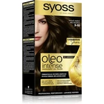 Syoss Oleo Intense permanentní barva na vlasy s olejem odstín 3-10 Tmavě hěndý 2x50 ml