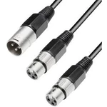 Dvojitý kabel 2x XLR (F) / 1x XLR (M), 0,6 m