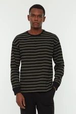 Trendyol Multicolor Oversize Striped Knitted Men's Pajama Top