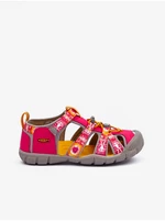 Tmavě růžové holčičí outdoorové sandály Keen Seacamp - Holky
