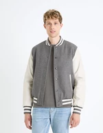 Men's cream-grey bomber jacket with Celio Fuvarsi wool