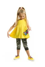 Mushi Butterfly Girl Yellow Tunic Leggings Summer Suite