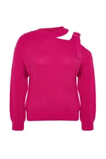 Trendyol Curve Fuchsia Window/Cut Out Detailed Knitwear Sweater