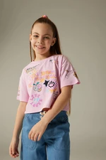 DEFACTO Girl Crop Short Sleeve T-Shirt