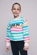 DEFACTO Girl Regular Fit Patterned Sweatshirt