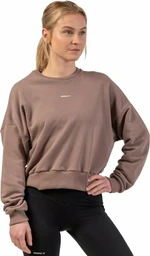 Nebbia Loose Fit Sweatshirt "Feeling Good" Brown XS-S Hanorac pentru fitness