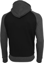 Raglan contrasting hoodie blk/cha