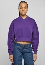 Women's cropped V-neckline realviolet