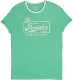 Fender Tricou Beer Label Ringer Sea Foam Green/White 2XL