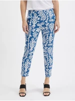 Orsay White and Blue Ladies Patterned Pants - Women