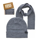 Jack&Jones Pánská sada - čepice a šála JACJOLLY 12163827 Grey Melange