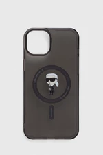 Puzdro na mobil Karl Lagerfeld iPhone 15 Plus 6.7 čierna farba