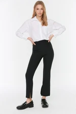 Trendyol Black Petite Woven High Waist Trousers