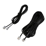 2Pcs RJ11 6P4C Telephone Cable Cord ADSL Modem, 2 Meters & 10 Meters