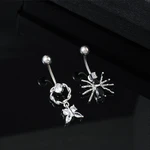 Stainless Steel Navel Ring Belly Navel Rings Button Rings Butterfly Navel Ring Spider Navel Nail